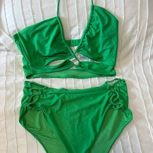 Aerie Bright Green Bikini Set